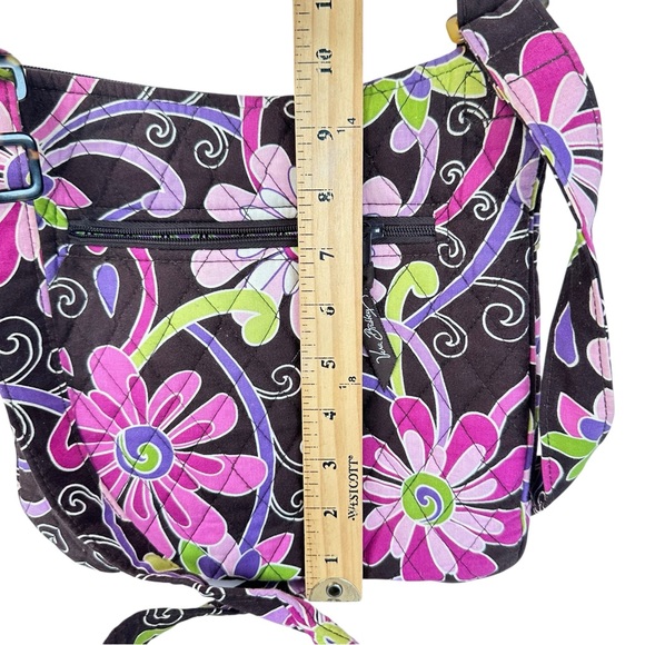 Vera Bradley Purple Punch Hipster Crossbody Floral Quilted Bag Retired - Picture 10 of 14